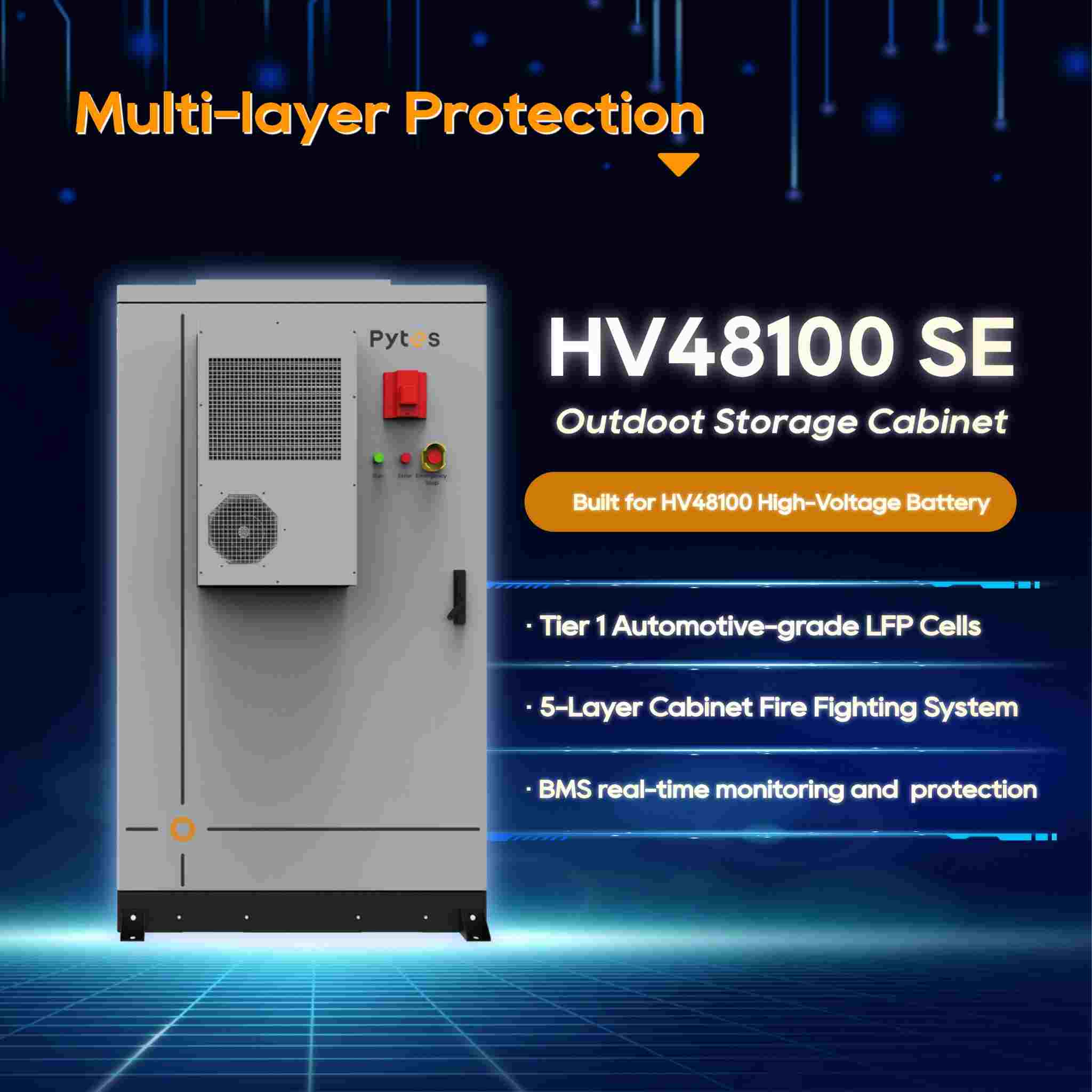 Pytes HV48100 SE hoogspanningsenergieopslagsysteem